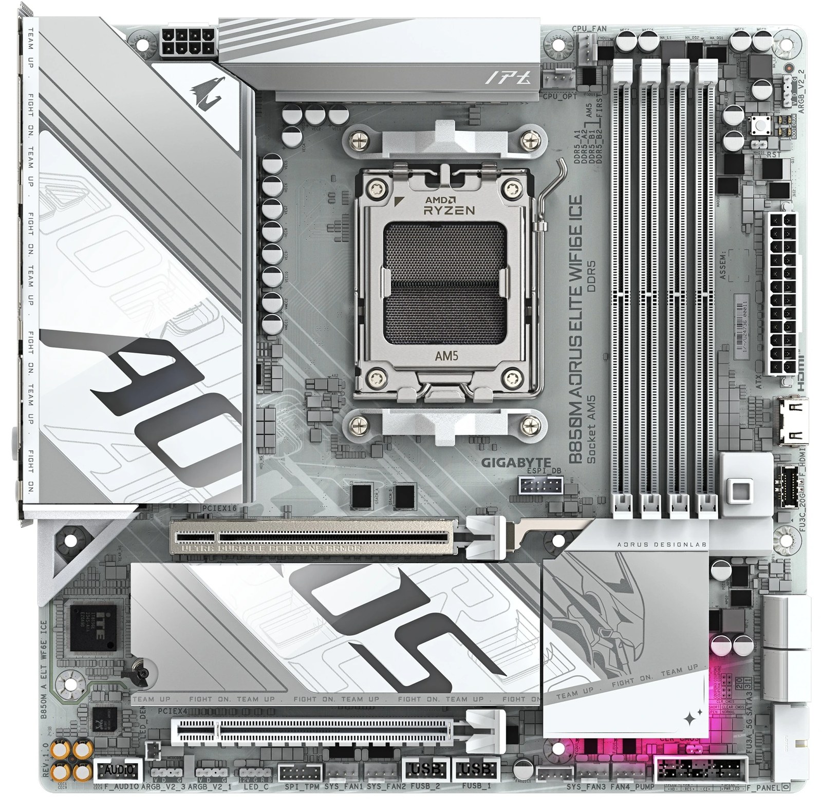 Gigabyte B850M AORUS ELITE WIFI6E ICE